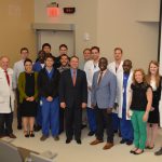 Dr. Steinmetz with residents and faculty