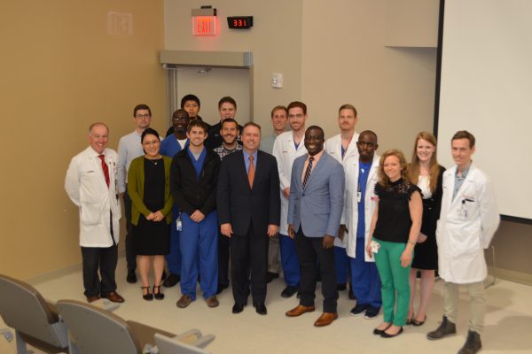 Dr. Steinmetz with residents and faculty