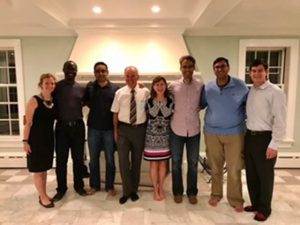 Kimberly Hamilton '19, Solomon Ondoma '18, Nirav Patel '11, Robert Dempsey, MD, Diane Dempsey, Azam Ahmed '10, Basheal Agrawal '13, Brandon Roque '12